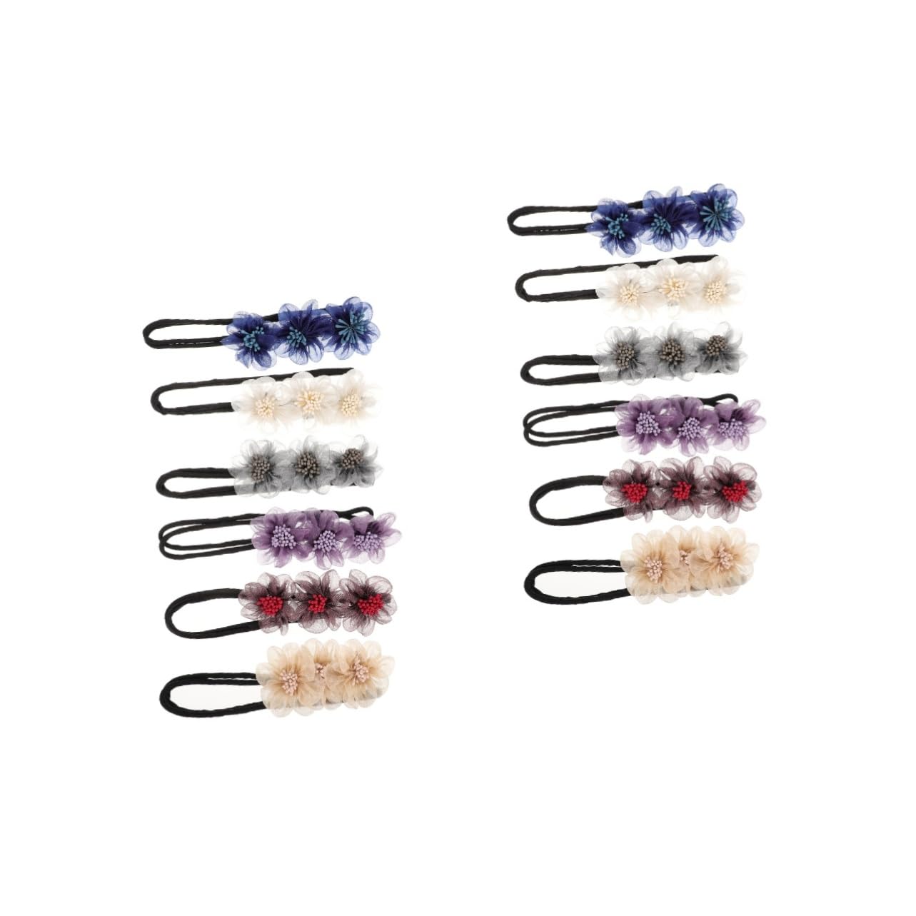Housoutil 12pezzi Eleganti Accessori Per Con Fiori Bun Maker Per Acconciature Donut Per Ragazze e Donne Facile Da Usare Per Feste e Occasioni Speciali