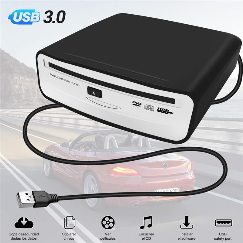 USB 2.0Schnittstelle Autoradio CD/DVD Dish Box Player Externe Stereoanlage für Android