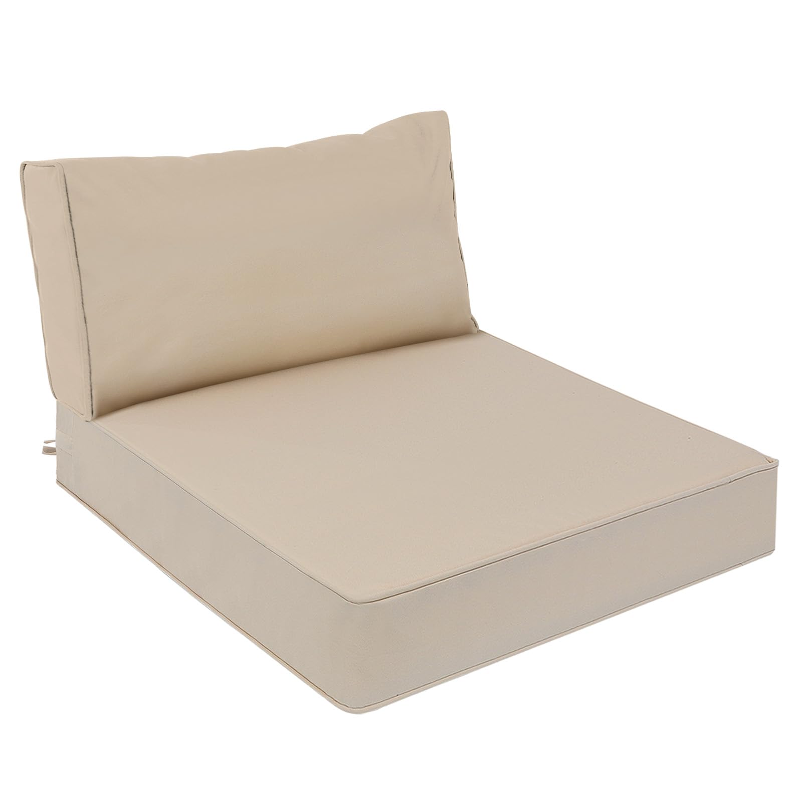 AAAAAcessories Outdoor Deep Seat Cushions for Patio Furniture, Waterproof Replacement Patio Chair Cushions, 23.5 x 25.5 x 5 + 23.5 x 13.5 Inch, Beige