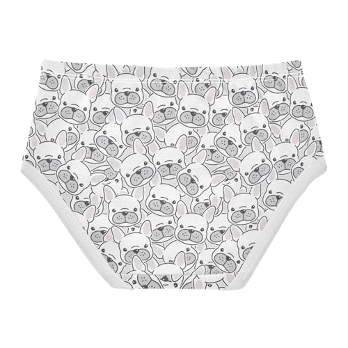 Little Girl Underwear Toddler Panties Kids Undies Bulldog Cartoon Soft Cotton Briefs 2T-8Y2