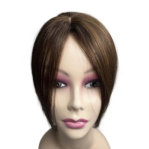 Miniatura 2 de Anemone Extensiones de cabello humano con clip para mujer, 10 pulgadas, parte media, lacio, extensiones de cabello para pérdida de cabello suave