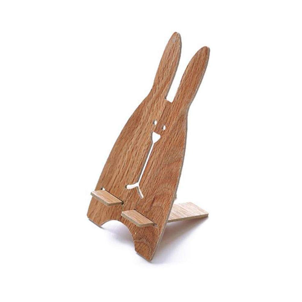 Supporto Cellulare In Legno A Forma Di Coniglio – Assemblaggio Facile, Angoli Regolabili, Per Smartphone E Tablet - 4