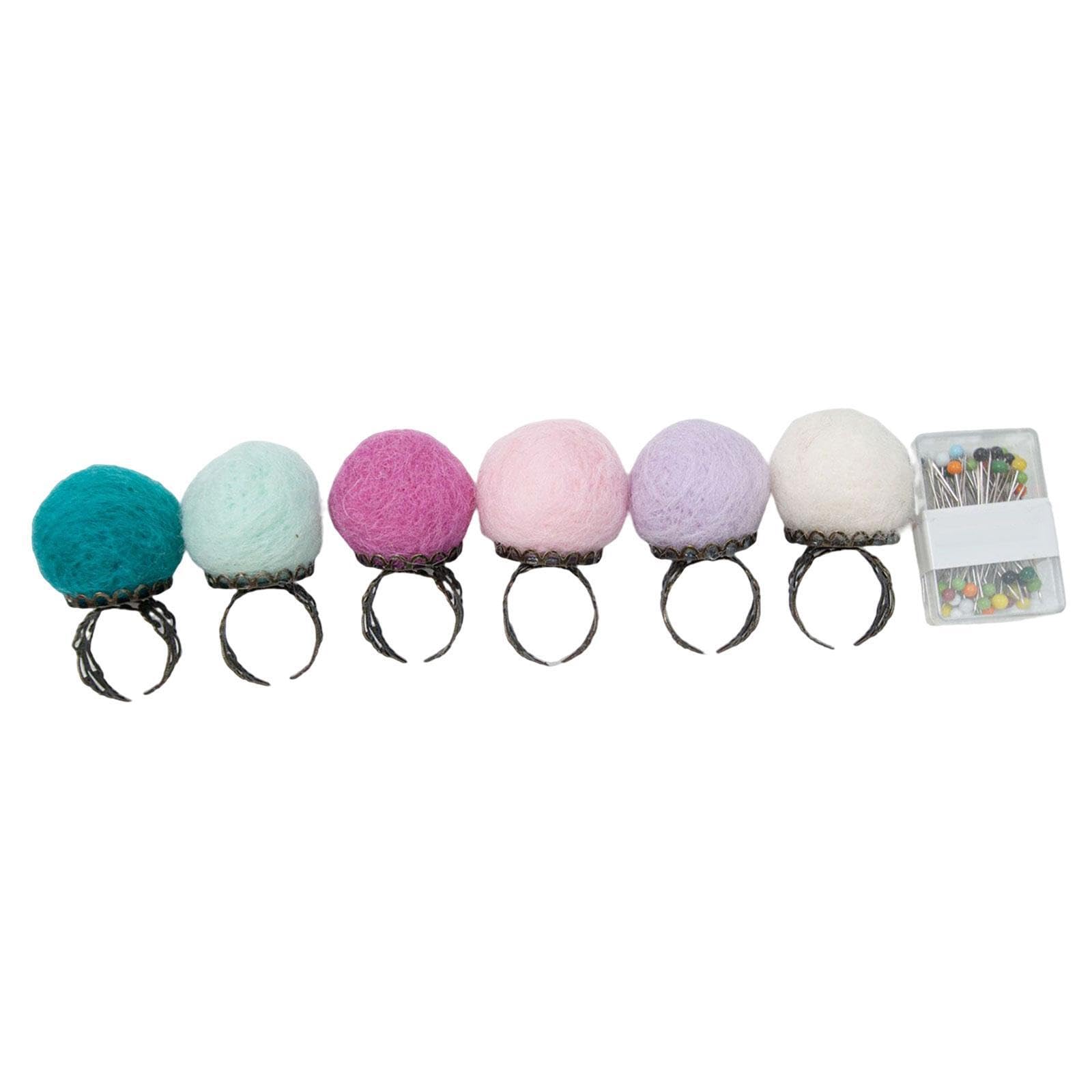 TWISAXC Finger Ring Pincushions Pin Cushion Quilting Craft Accessory for Outdoor Sewing Activities Needle Insert is Sturdy and Durable. Safe Place to Store Pins.
