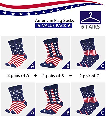 American Flag Socks Men's Stars Stripes Patriotic Socks2
