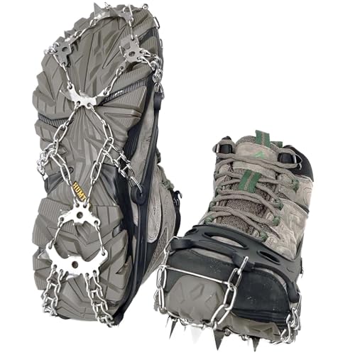 EWENYS Crampons with 19 Stainless Steel Spikes