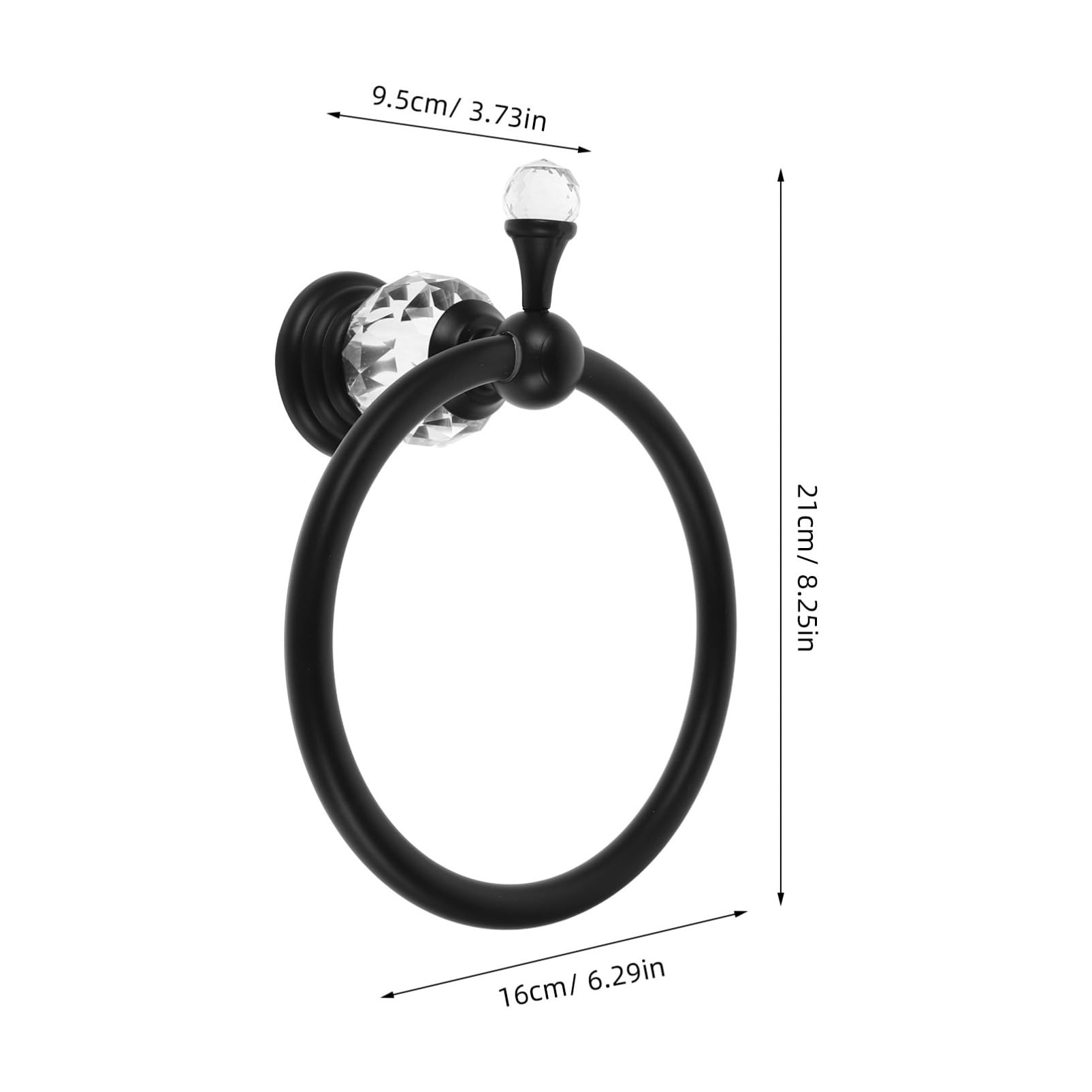 Amosfun Anillo De Toalla De Cristal para Baño Soporte De Pared Resistente Toallero Decorativo para Colgar Accesorios para Baño y Cocina