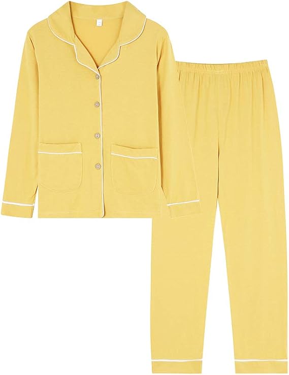 Amazon パジャマ 綿100 ペア ルームウェア レディース 長袖 上下セット 前開き かわいい あったかい 吸汗 通気 肌に優しい 部屋着 春 夏 秋 冬用 パジャマ ルームウェアセット 通販