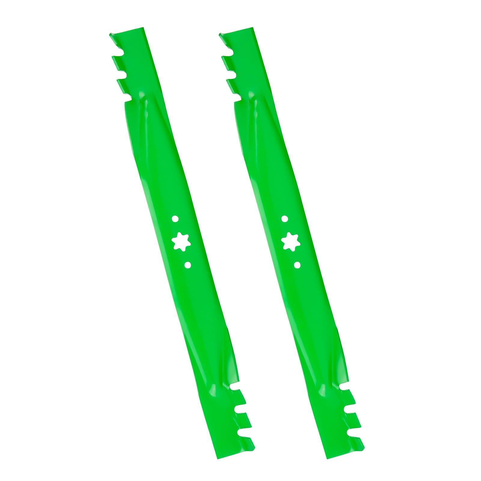Magorfas Lawn Mower Blades Toothed Mulching Fits for 942-04290 742-04290 742-04244 942-04244 for Cub Cadet LTX1045 LTX1046 XT1-LT46 XT2-LX46 T8200 Troy Bilt Mustang XP Bronco 46 inch Deck, 2 PCS