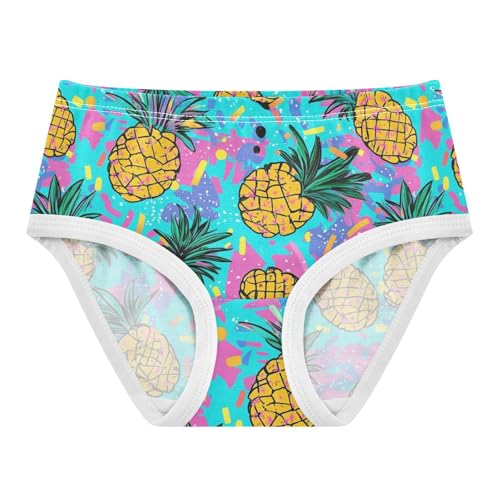 Wusikd Pineapple Girls' Underwear Cotton Retro Girls Briefs Soft Toddler Underwear 2T