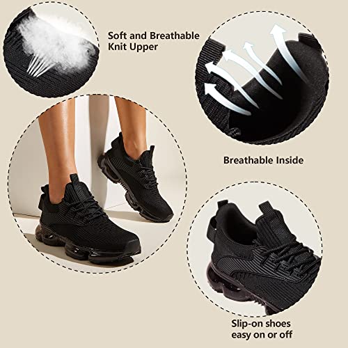 Image of LUCKY STEP Women Air Cushion Fashion Sneakers Breathable Casual Comfortable Lightweight Walking Shoes