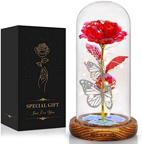 Portafoto Con Rosa Eterna In Barattolo E Luce LED – Regalo Anniversario San Valentino Con QR Code Vocale Uniqicon - 5