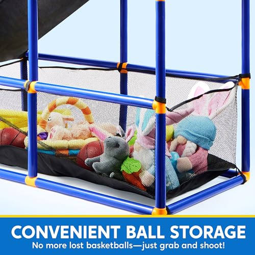 Image of JOYIN Sports Toy LED Lightscore Arcade Basketball Game Set for Kids Ages 3+ - Includes Electronic Scoreboard, Cheer Sound Effects, 4 Balls & Hoop | Indoor /Outdoor for Kids | Easy to Assemble