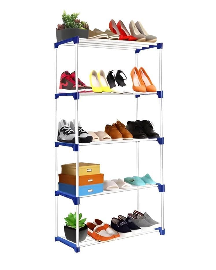 OBBO -FOLDABLE, Portable Shoe Rack for Home Storage, Easy to Move & Assemble, durable organizer for Home shoes/Folding Shoe Rack for Bedroom, Living Room,Entryway-5 layer 2