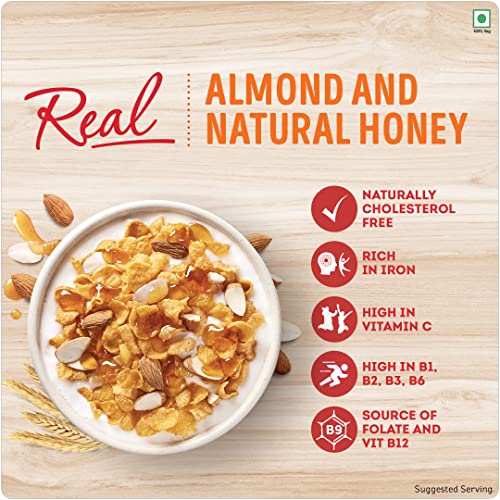 Image of Kellogg's Corn Flakes Real Almond Honey 180 Gm and Kellogg's Corn Flakes Original 1.2 kg Pack
