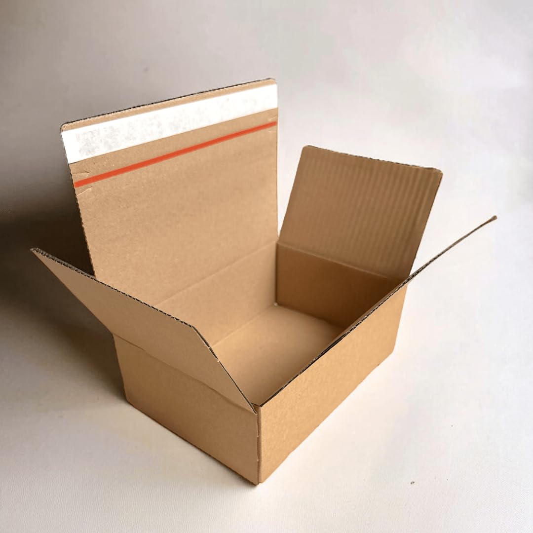 300 Stück Automatikkarton Verpackungskartons 195x95x90mm Versandkartons mit selbstklebendem Deckel für den Warenversand, Versandkarton Pakete für Versand, Kartons Faltkarton Automatikboden