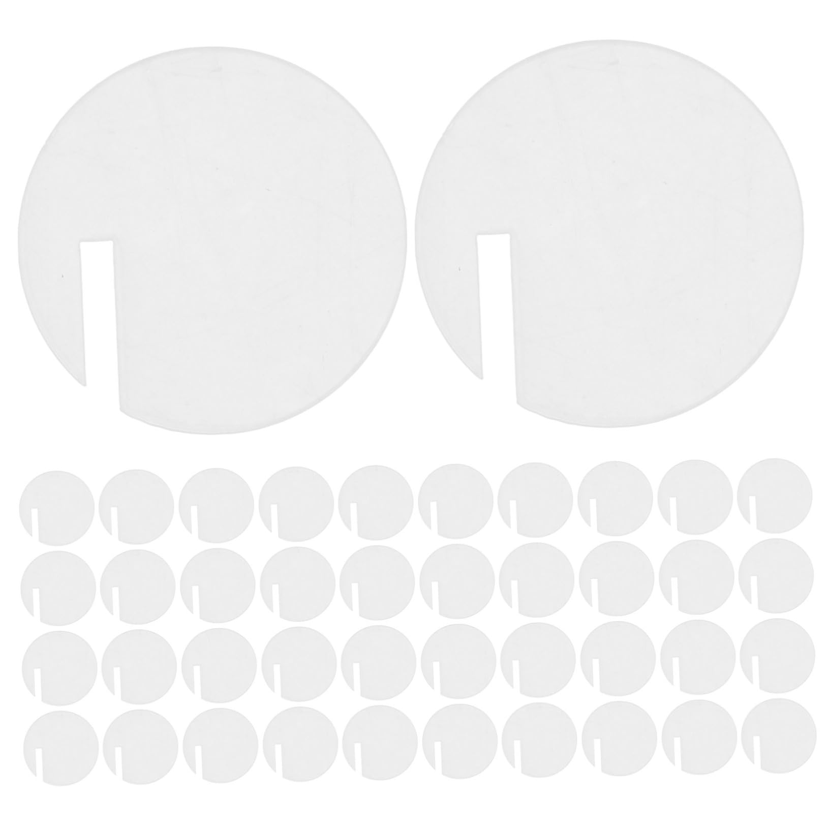 LABRIMP Étiquettes De Boisson Rondes En Acrylique Transparent, 60 Pièces, Marqueurs Décoratifs Polyvalents, Pour Mariage Et Fête, Accessoires Diy Pour Verre à Vin