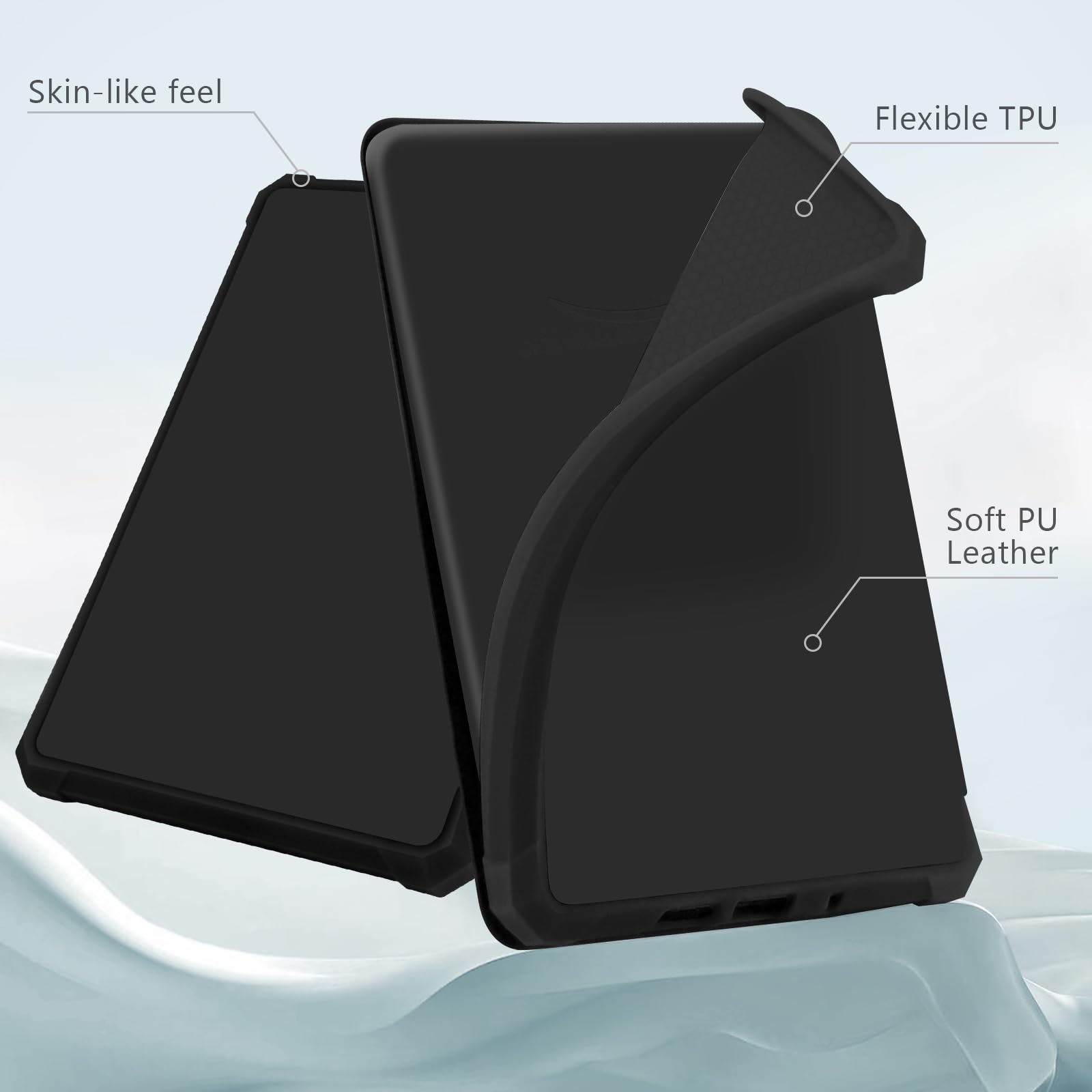 Coque pour Kindle 11ème Génération 6 Pouces - Étui de Protection Ultra Mince Compatible Modèles 2024 et 2024, Fonction Veille/Réveil Automatique