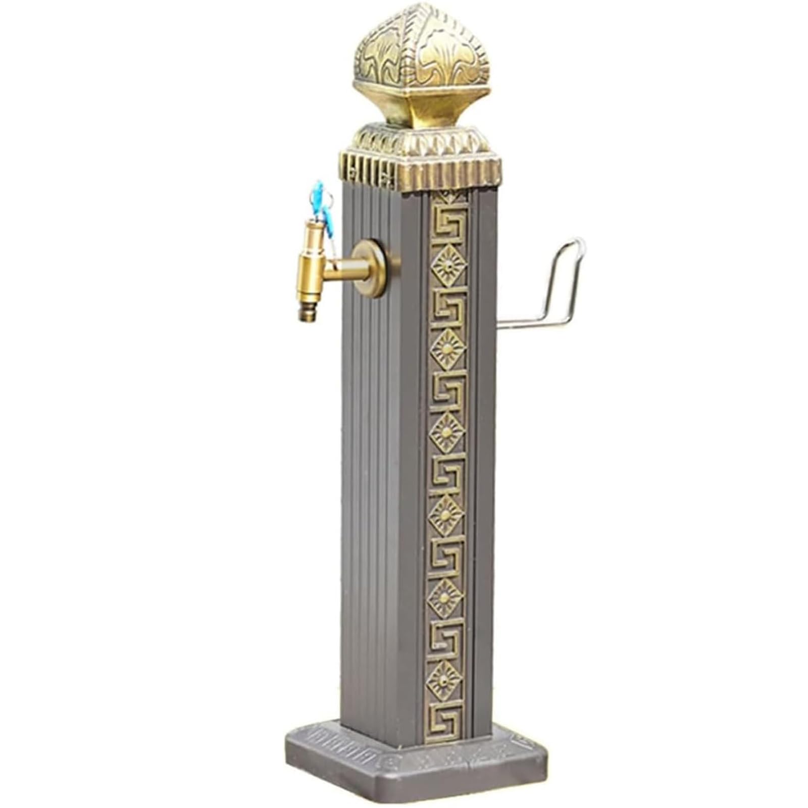 WOTZOV Faucet Water Column,110Cm Freestanding Garden Water Column With Faucet - Stylish Outdoor Water Feature For Patio, Backyard, And Garden Decor - Floor-Standing Water Fountain，65CM