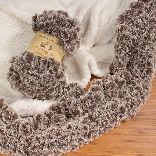 JubileeYarn Fun Finger Fur Loops Yarn - Polyester Jumbo Weight Loop Yarn - 200g/Skein - Strix - 4 Skeins, 12 Strix - Image 4