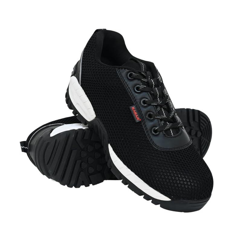 FS258BL Safety Shoes for Man | Lightweight | Comfortable | Fibre Toe Cap Industrial Shoes for Men| Antislip | Antistatic Safety Shoes | FS258BL(FWDAMZ) | Black-image-49