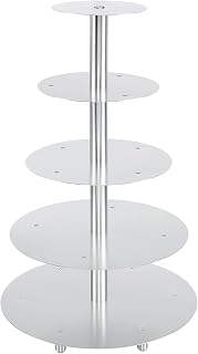 thermohauser Etagen-Tortenständer aus AL, rund, 5-stöckig, Silber / Aluminium