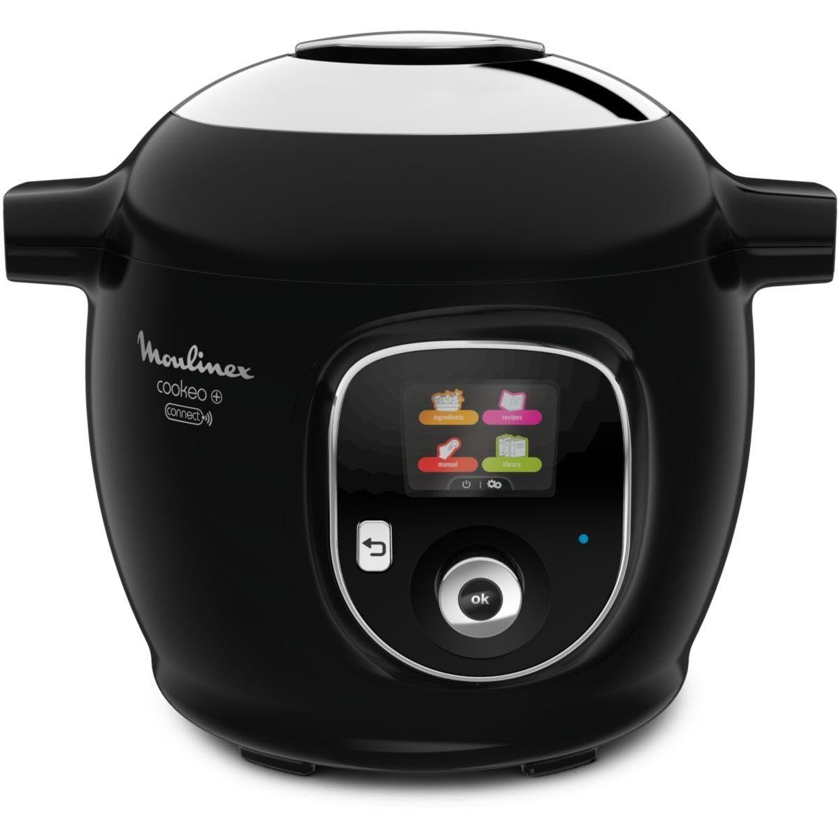MOULINEX COOKEO+ CONNECT MULTICUISEUR INTELLIGENT 6 PROGRAMMES, 200 RECETTES 6L NOIR CE867810