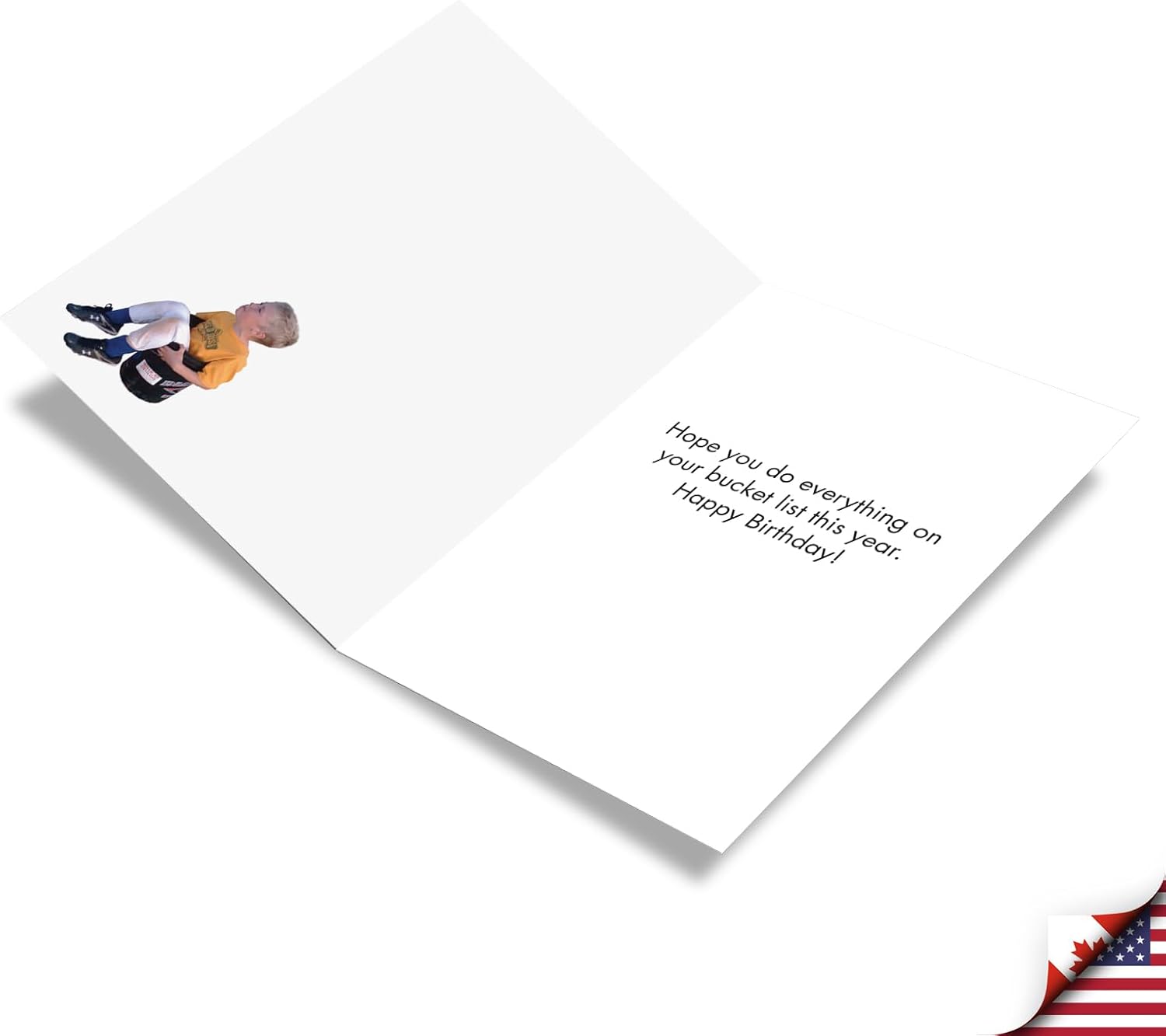 NobleWorks バケツリスト - 誕生日グリーティングカード 封筒付き (4.63 x 6.75インチ) - Boy In A