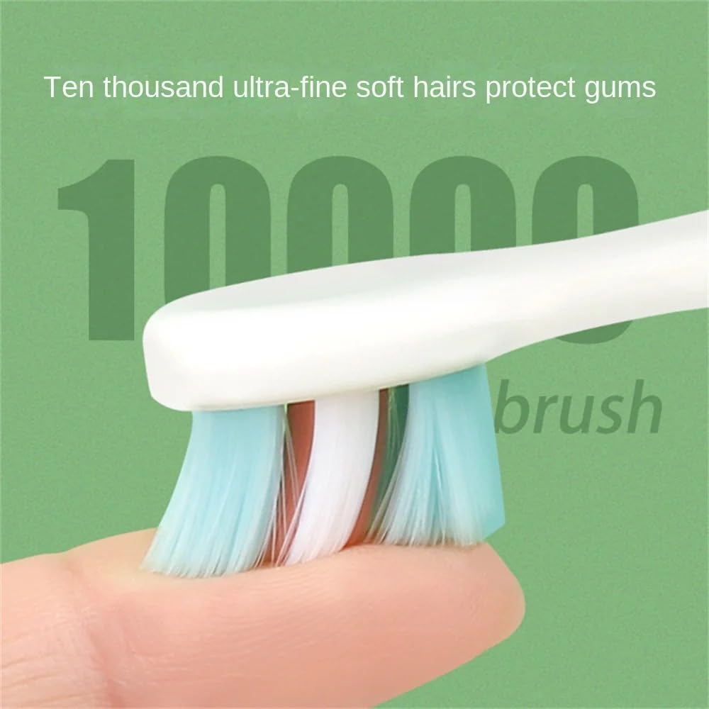 COOKVITA Brush Toddler Manual Toothbrush Comfortable To Use Deep Cleaning Dense Bristle Animal Design Funny Children Toothbrush For Home (2 pcs) 3