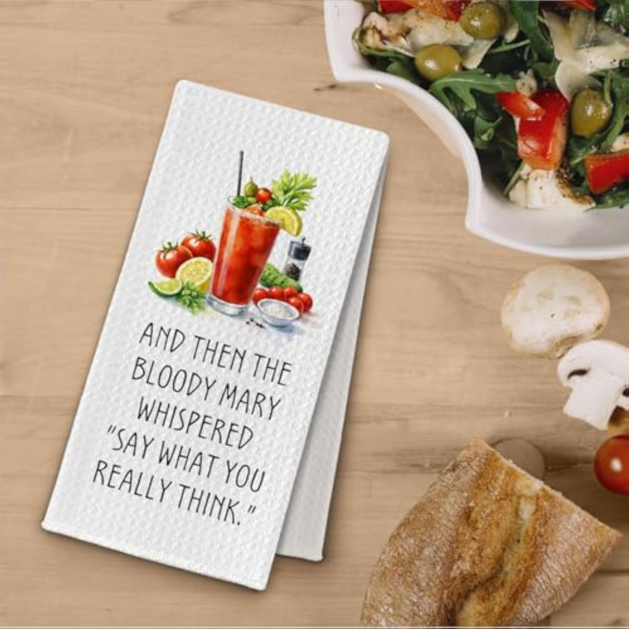 Bloody Mary Cocktail Kitchen Towels, Fun Gift