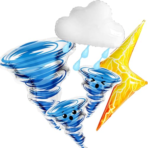 Ballons tornade nuage pour anniversaire garçon thème météo