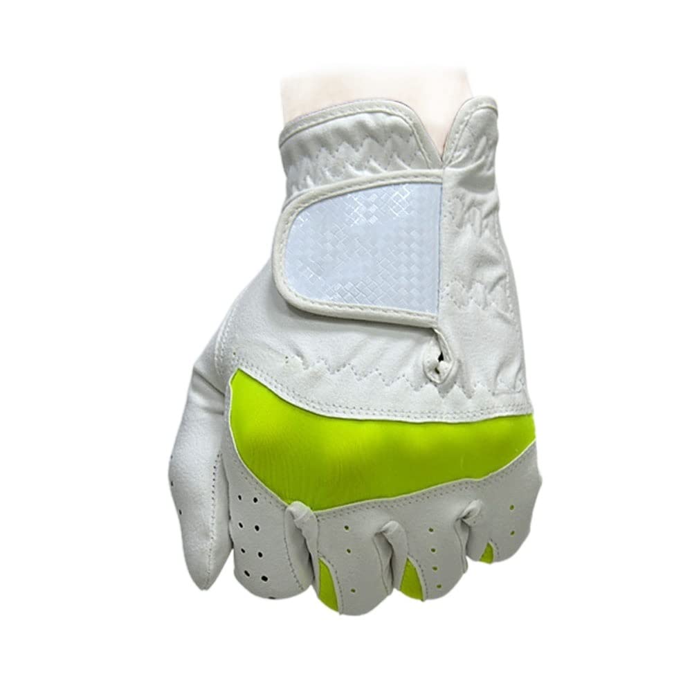 Golfhandschuh Damen synthetischer Golfhandschuh, Linke Hand rechts Pack von 2, weiß (Size : 20)