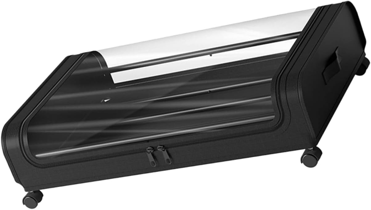 Happyyami Bed Storage Basket Wheels Multi-functional Organizer for Clothes Toys and Blankets Mesh Structure Space-saving Design Cover