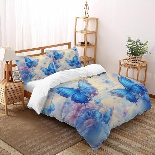 VulcanTrade - Juego de ropa de cama de 3 piezas de microfibra para 2 almohadas, cremallera y cierre King(220 x 240 cm) para adultos, mujeres y niños