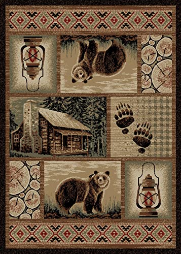 Tapete Mayberry Rug Cabin Hideaway 5x7.3 pies Marrón miniatura 1
