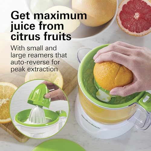 Hamilton Beach Electric Citrus Juicer with Dual Cones & 34 oz. Pitcher — view 5
