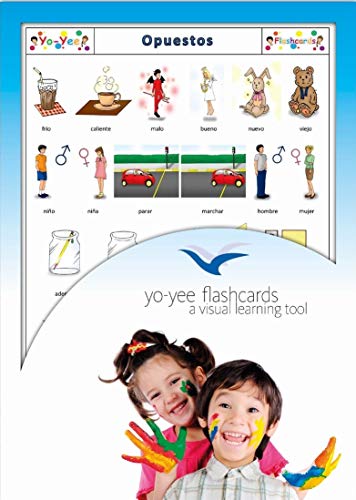 Carte illustrate educativi - Flashcard Lingua Spagnolo - Spanish Opposites