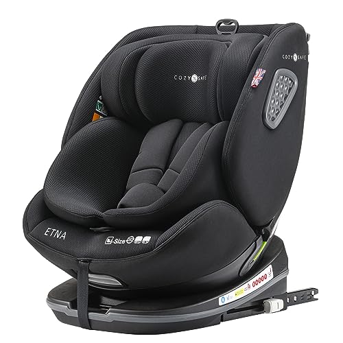Cozy N Safe Etna 360 Spin i-Size 40-150cm Baby, Toddler, Child Car Seat, (0-36kg, 0 to 12 Years Old) Extended Rear Facing, Isofix