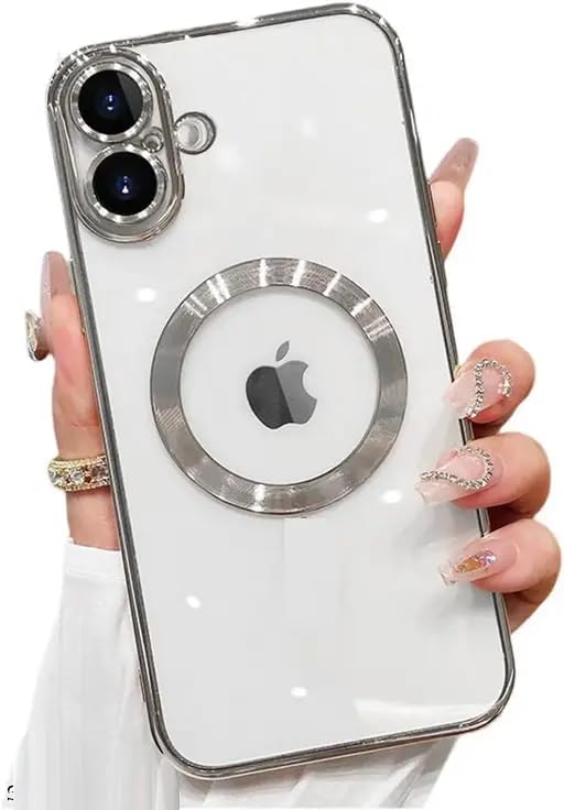 Image of Back Cover Compatible with iPhone 17 Case (6.3) Soft Touch Slim Liquid Silicone Full Protection Shock Proof Back Cover for iPhone 17 (CD Silver)