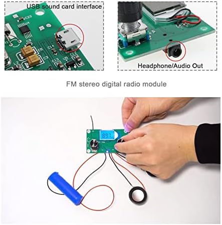 87.5-108Mhz FM Radio Receiver Module with LCD Digital Display DSP and PLL 3V to 5V Stereo Mono LCD Receiver Board FM Radio Module