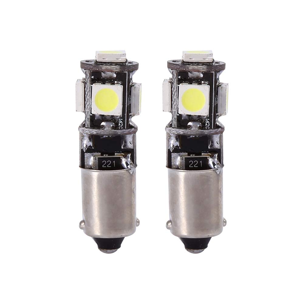 Światła postojowe, 2 szt. Białe H6W BA9S LED 5 SMD Błąd Canbus Free Corner Signal Reading Map Żarówki