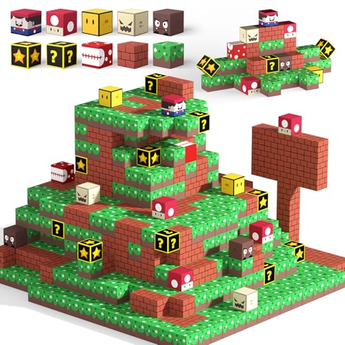 Dufvrpe Magnetic Blocks - 48PCS The Plumber is Out - 1" Creative Magnetic Building Cubes Gift Set for Kids Ages 8-12