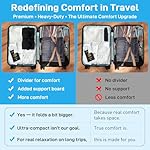 Airplane Foot Hammock, Foot Hammock for Travel Accessories with Ergonomic Removable Foot Divider Design, Airplane Foot Rest, Premium Comfortable Memory Foam & Hardboard for No Feet Clashing(Large) - Image 3