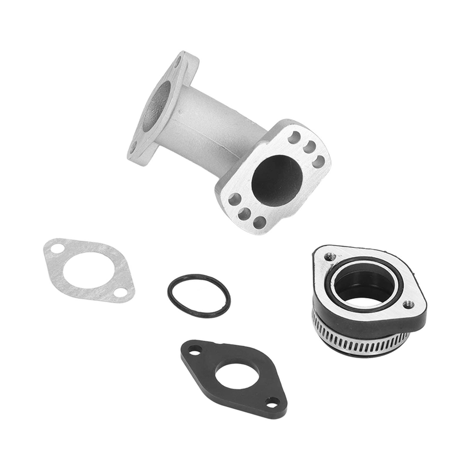 Zestaw Rur Wlotowych Gaźnika Aramox, Zestaw Rur Kolektora Dolotowego Gaźnika ze Stopu Aluminium 26 Mm-28 Mm Zestaw Dystansowy Adaptera do Pit Dirt Bike Motocy