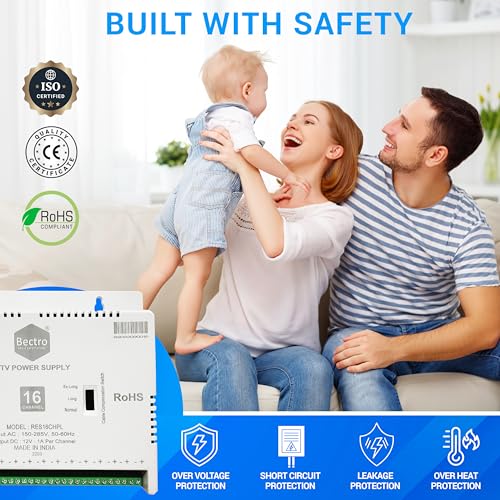 Image of Power Supply AC Adaptor SMPS for LED Strip CCTV Power Adaptor (16 CH)