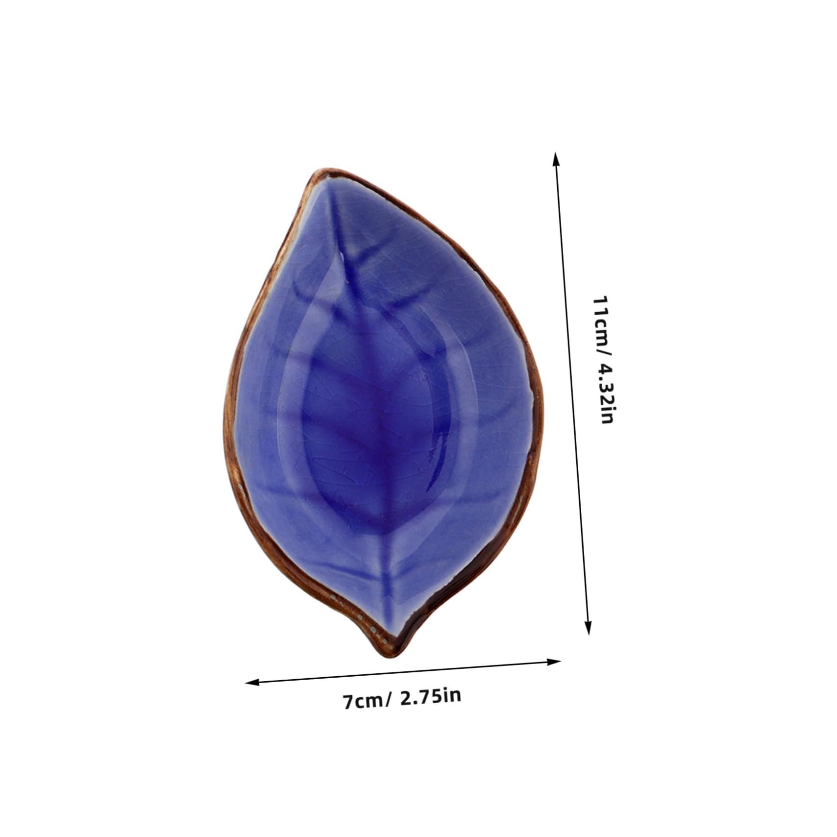 SOLUSTRE 4Pcs Leaf Shape Porcelain Bowls Multi Use Ceramic Plates for Sauces Dipping Appetizers for Jam Ketchup Seasoning Smooth Finish Lake