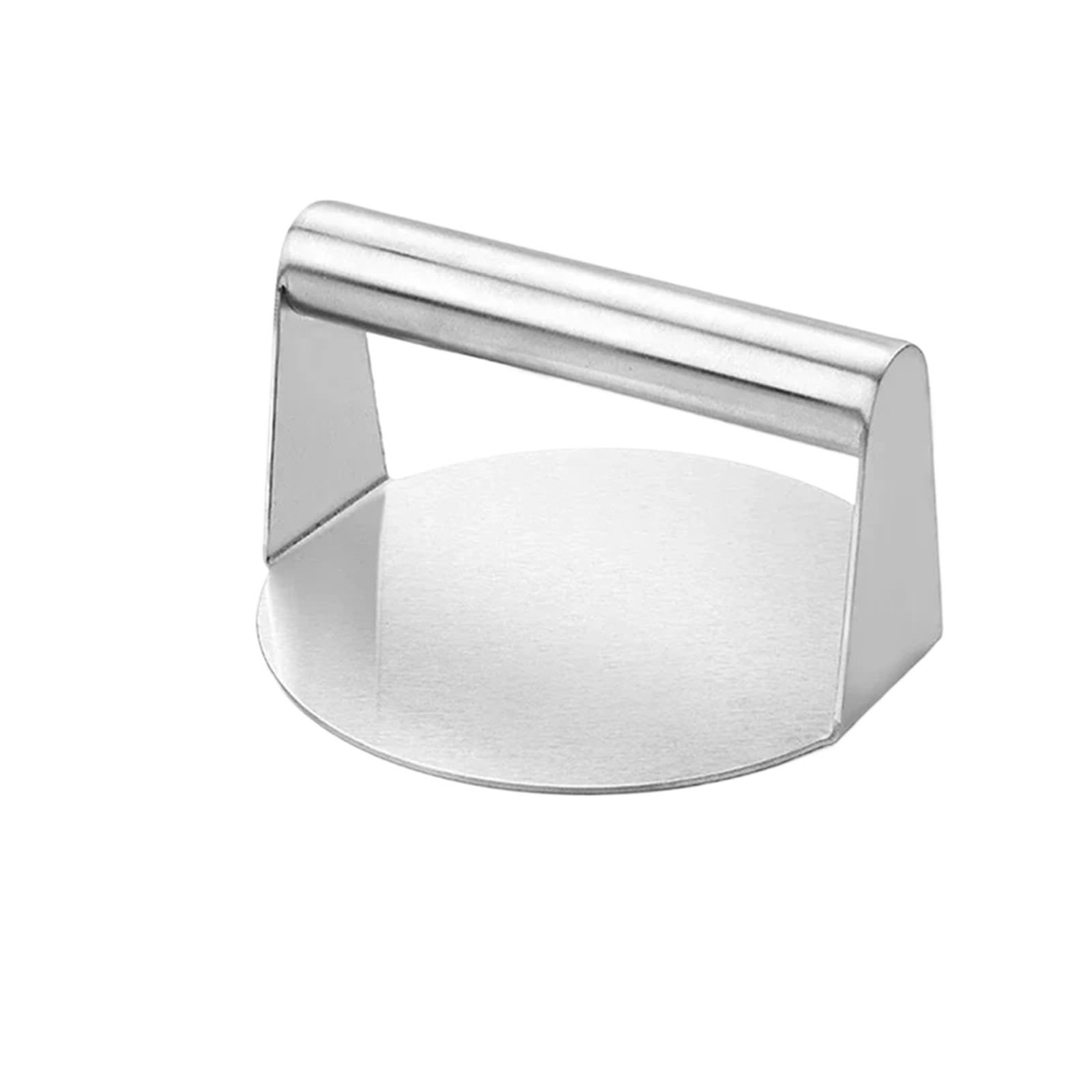 MRVAKDYDI Stainless Steel Burger Press, Stainless Steel Burger Press Smash Hamburger Patties Meat Masher Circular Mold Silver