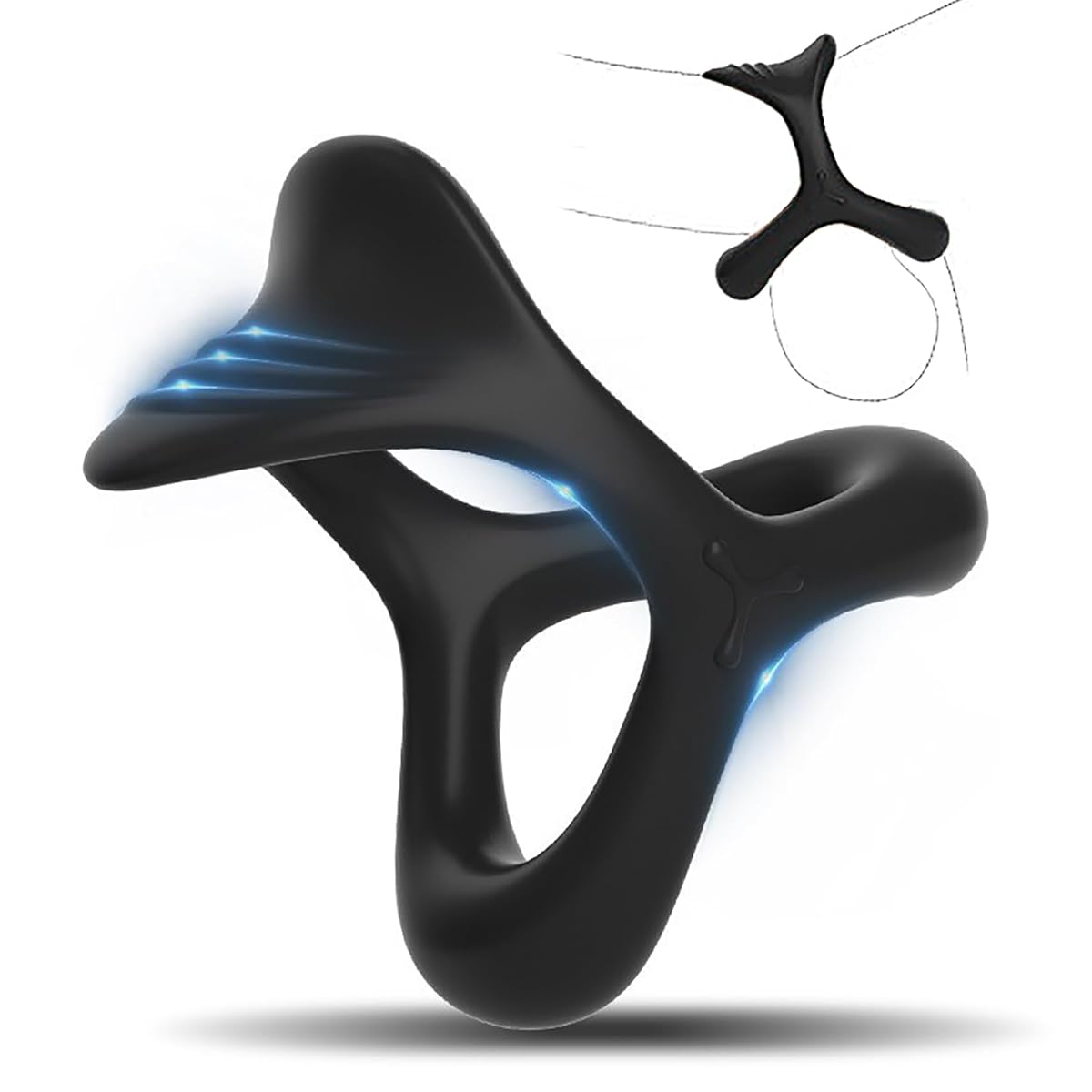 Orirya コックリング シリコン ペニスリング 三重の束縛 柔らかいシリコン製 弾力 コックリング アダルトグッズ 男性用 大人のおもちゃ 脱落防止 巻き込み防止 ぺにすリング 三重リング