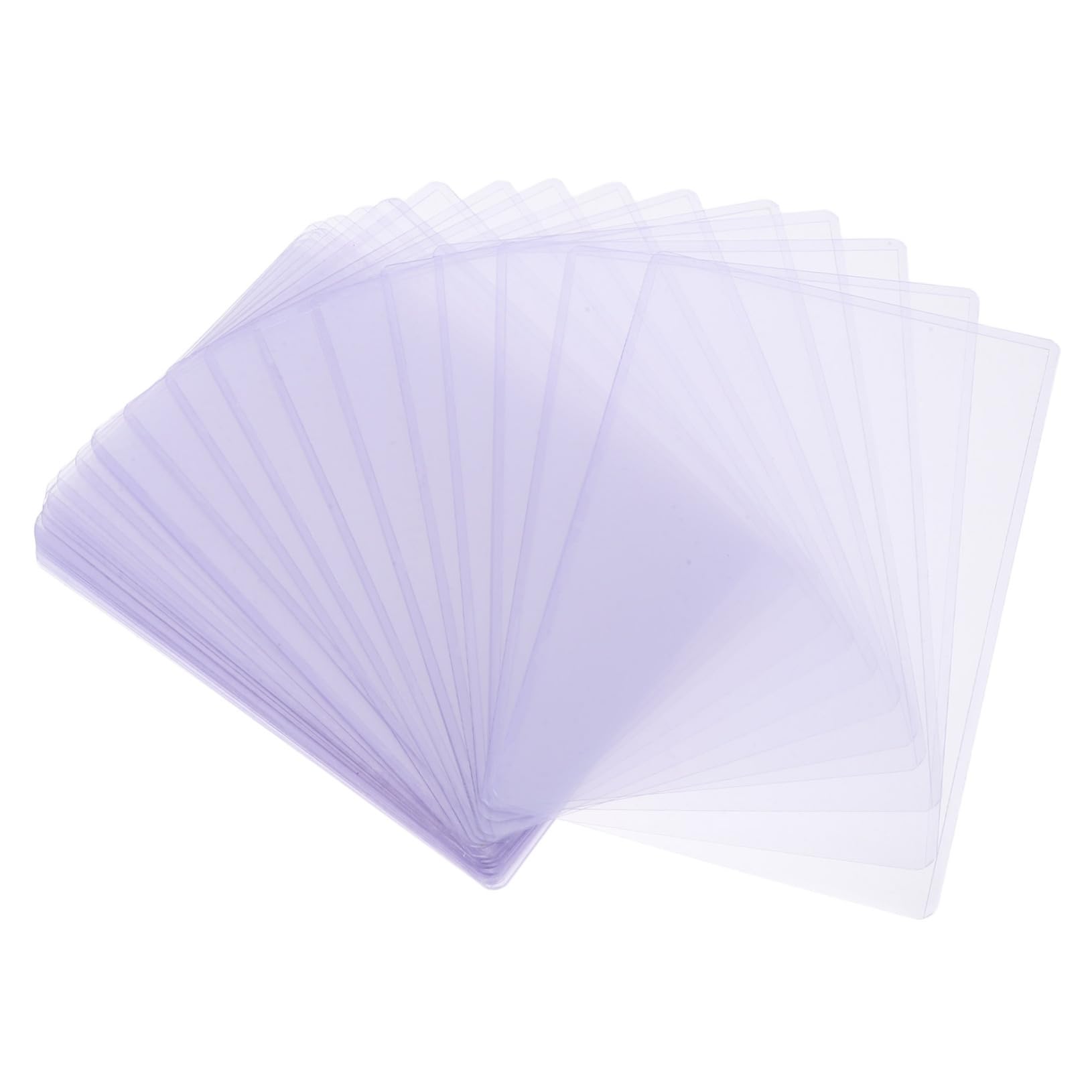 Lurrose 30pcs Plastic Card Holders Hard Sleeves B6 Size Scratch-Resistant for Photos Documents Cards