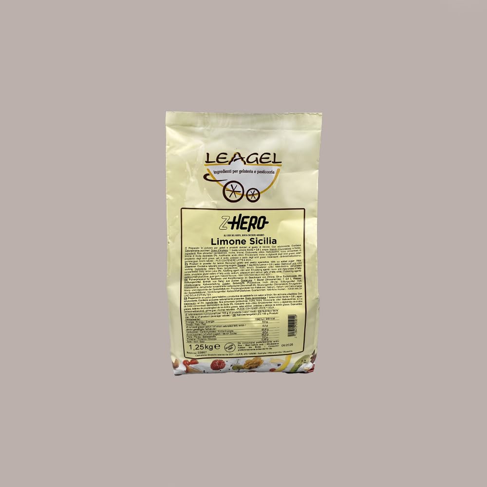 Lucgel Limone Sicilia Senza Lattosio Senza Zuccheri per Gelato ZHero Leagel - 1.25 Kg -