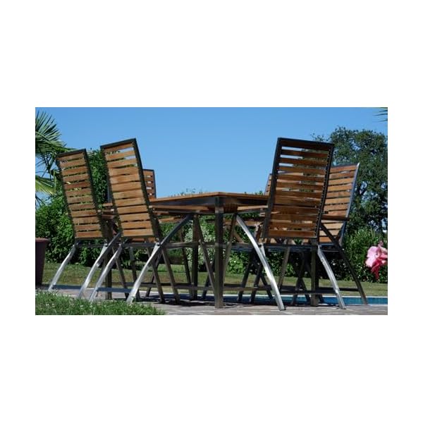 Gartengarnitur Kuba/Nassau Teak & Edelstahl